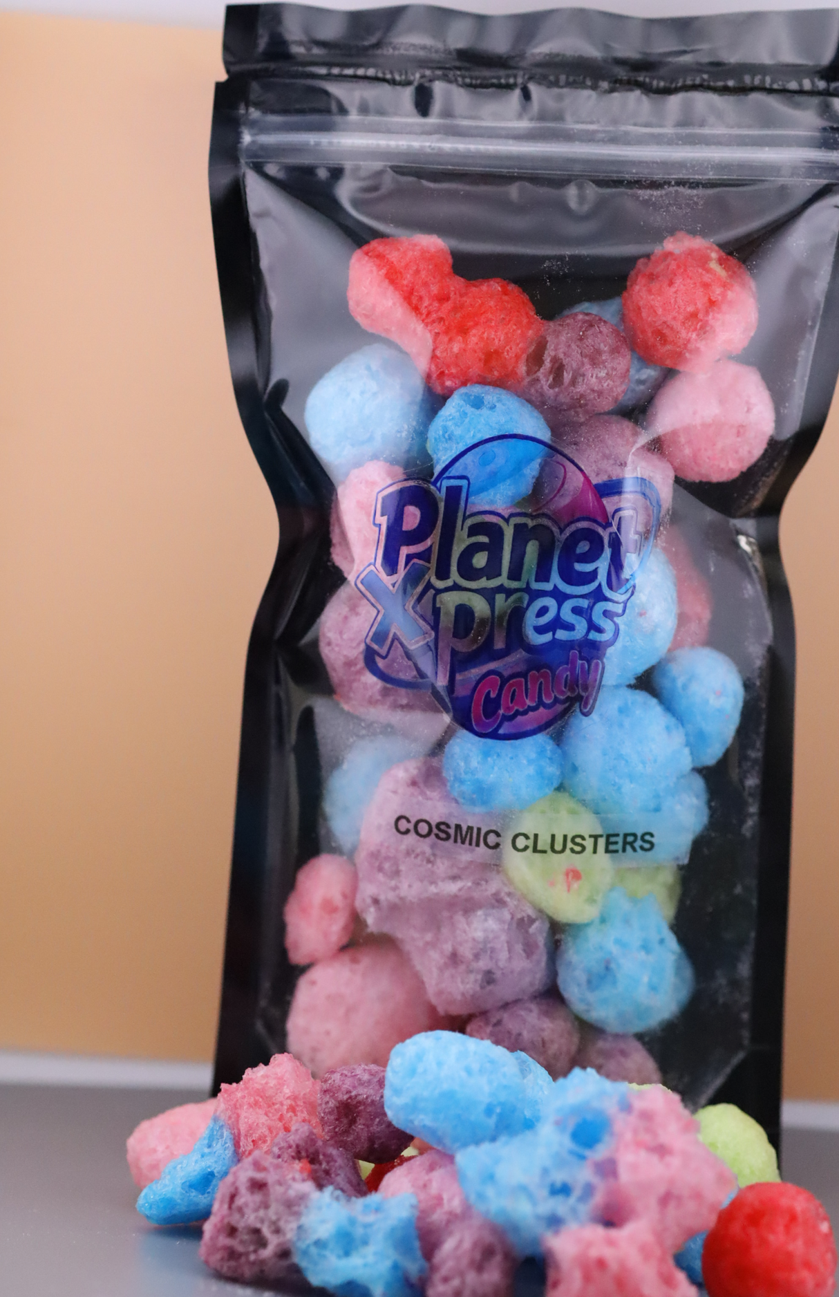 Planet Xpress Cosmic Clusters – Freeze-Dried Candy Mash-Up – Fruity, Sour & Crunchy Space-Themed Snack – Shelf-Stable, No Refrigeration Needed