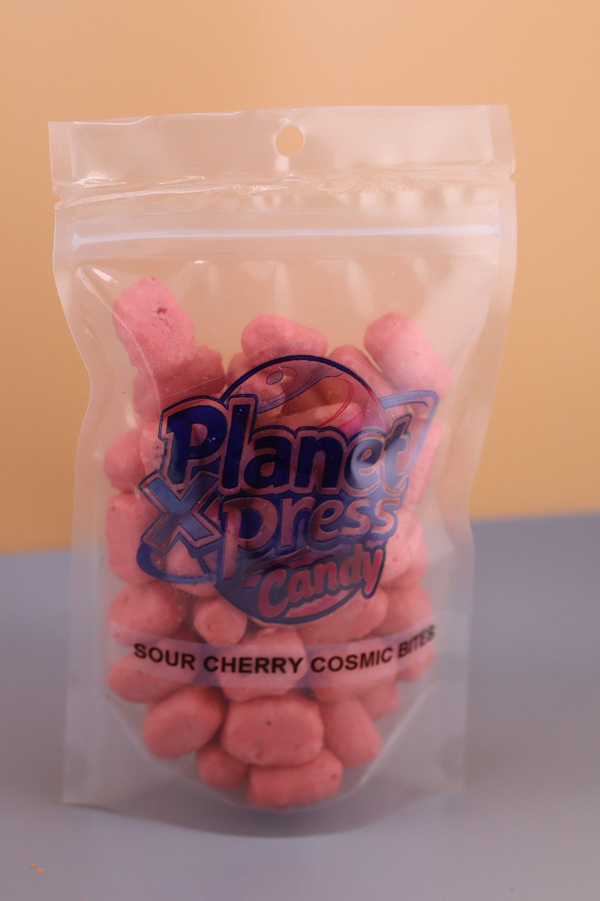Planet Xpress Galaxy Sour Cherry Bites – Freeze-Dried Sour Cherry Candy – Tart, Fruity, and Crunchy Space-Themed Snack – Shelf-Stable, No Refrigeration Needed