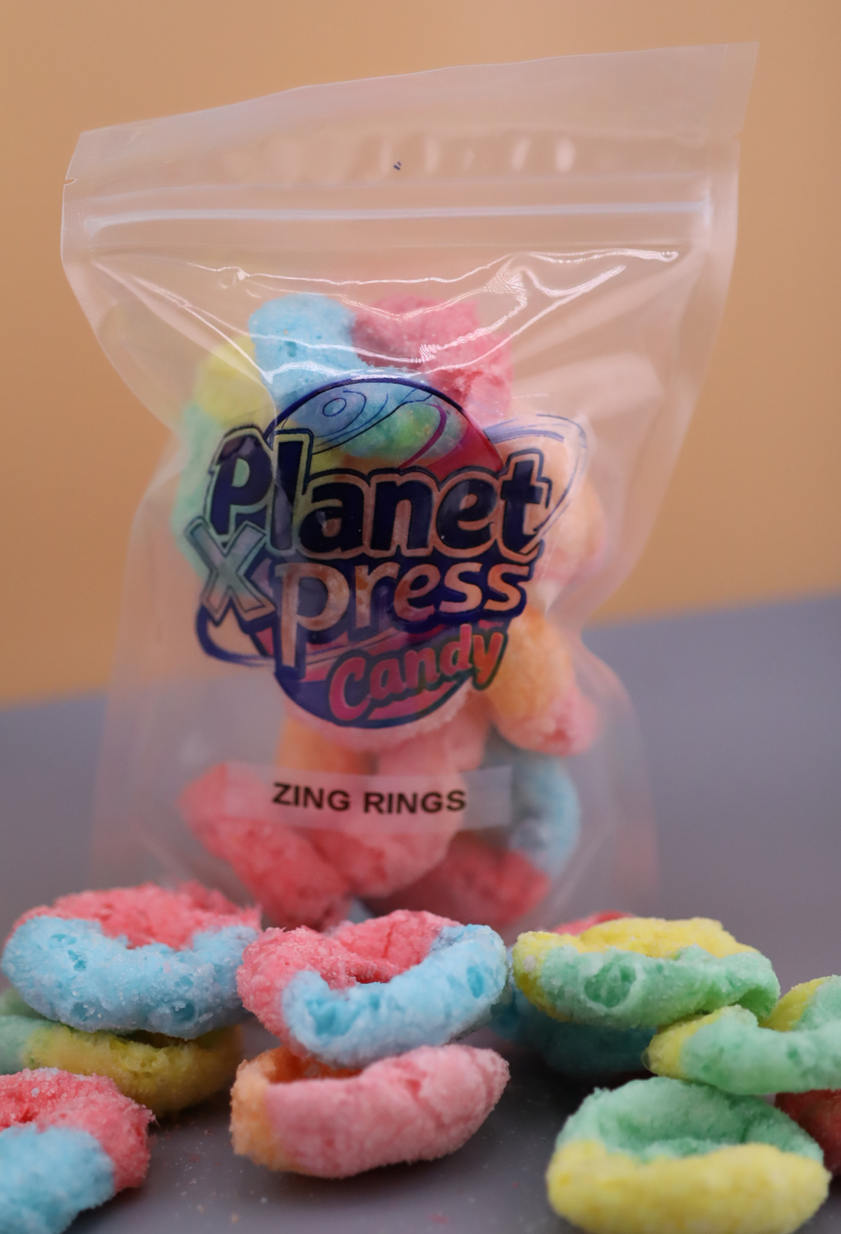 Planet Xpress Zing Rings – Freeze-Dried Sour Candy Rings – Sweet, Tangy & Crunchy Space-Themed Snack – Shelf-Stable, No Refrigeration Needed