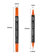Acrylic Dual Dip Marker Set – 36 Pack – Double - Tip Paint Markers with Fine & Brush Tips – Waterproof, Quick - Dry Acrylic Ink – Ideal for Rock Painting, DIY Crafts, Canvas, Wood, and Glass - Simply Everyday Products