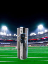 🏈🔥 Alpha Custom Printing 20oz Tumbler – Carolina Grunge Football Edition (with Straw) - Simply Everyday Products