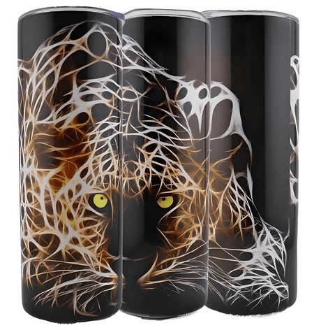 🐆🌈 Alpha Custom Printing 20oz Tumbler – Neon Leopard Edition (with Straw) - Simply Everyday Products