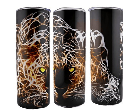 🐆🌈 Alpha Custom Printing 20oz Tumbler – Neon Leopard Edition (with Straw) - Simply Everyday Products