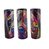 Alpha Custom Printing Abstract Pitbull 20oz Tumbler with Straw – Stainless Steel Insulated Travel Cup, Leakproof Lid, Double Wall Vacuum, Dog Lover Gift, BPA - Free - Simply Everyday Products