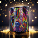 Alpha Custom Printing Abstract Pitbull 20oz Tumbler with Straw – Stainless Steel Insulated Travel Cup, Leakproof Lid, Double Wall Vacuum, Dog Lover Gift, BPA - Free - Simply Everyday Products
