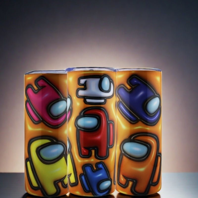 Alpha Custom Printing Among Us 3D 20oz tumbler with straw - Simply Everyday Products