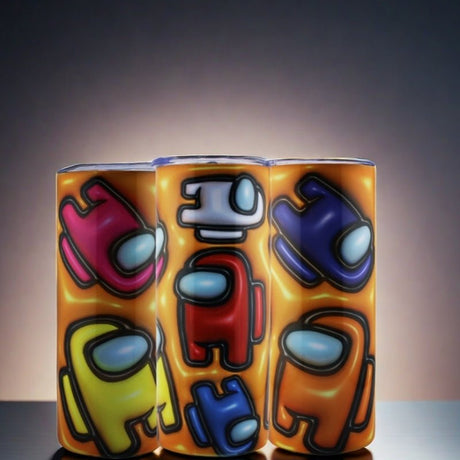 Alpha Custom Printing Among Us 3D 20oz tumbler with straw - Simply Everyday Products