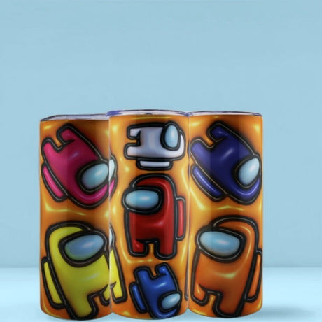 Alpha Custom Printing Among Us 3D 20oz tumbler with straw - Simply Everyday Products