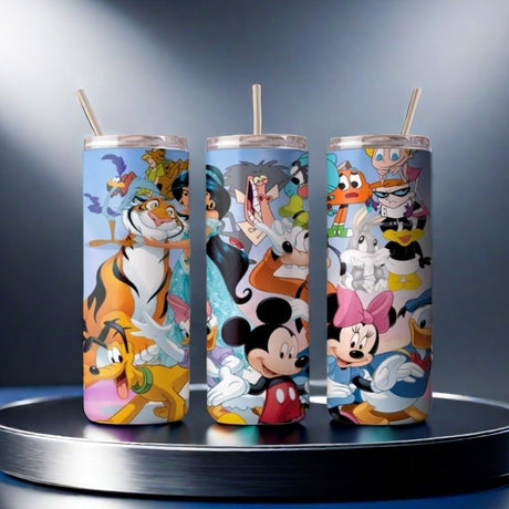 Alpha Custom Printing Animated Character Design 20oz tumbler with straw - Simply Everyday Products