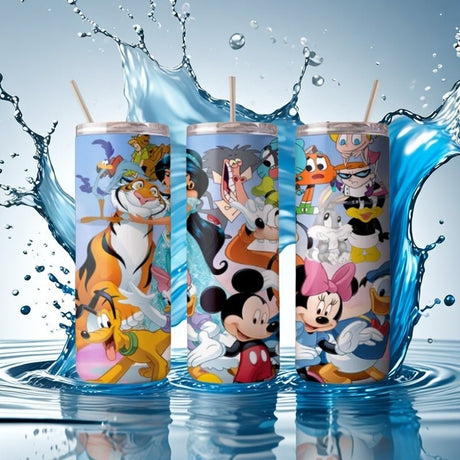 Alpha Custom Printing Animated Character Design 20oz tumbler with straw - Simply Everyday Products