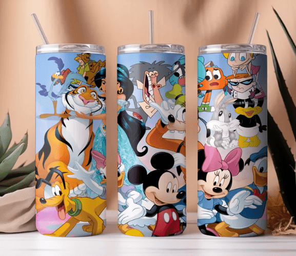 Alpha Custom Printing Animated Character Design 20oz tumbler with straw - Simply Everyday Products