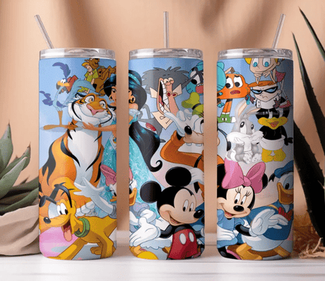 Alpha Custom Printing Animated Character Design 20oz tumbler with straw - Simply Everyday Products