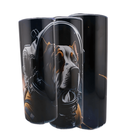 Alpha Custom Printing Astronaut Dog 20oz tumbler with straw - Simply Everyday Products