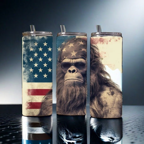 Alpha Custom Printing Bigfoot 20oz tumbler with straw - Simply Everyday Products