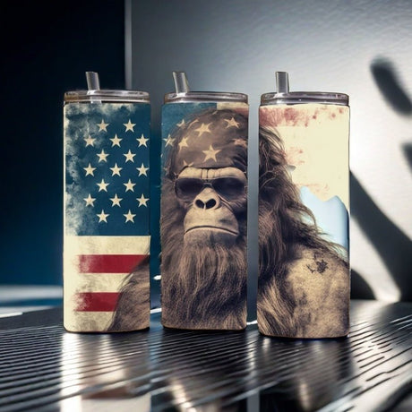 Alpha Custom Printing Bigfoot 20oz tumbler with straw - Simply Everyday Products