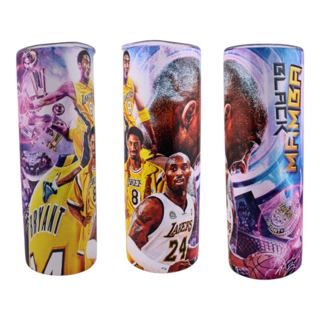 Alpha Custom Printing Black Mamba 20oz tumbler with straw - Simply Everyday Products