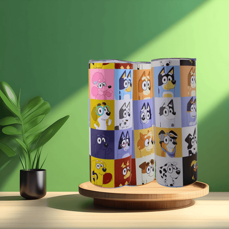 Alpha Custom Printing Bluey 20oz tumbler with straw - Simply Everyday Products