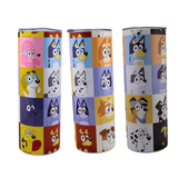 Alpha Custom Printing Bluey 20oz tumbler with straw - Simply Everyday Products