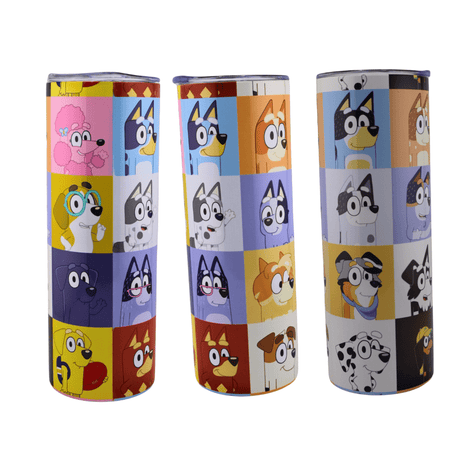 Alpha Custom Printing Bluey 20oz tumbler with straw - Simply Everyday Products