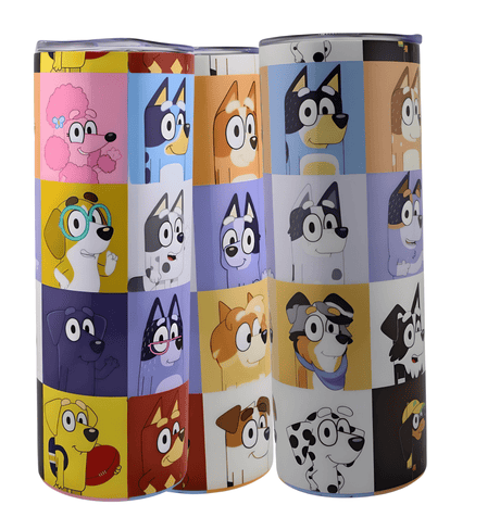 Alpha Custom Printing Bluey 20oz tumbler with straw - Simply Everyday Products
