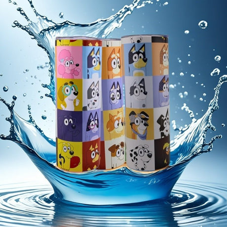 Alpha Custom Printing Bluey 20oz tumbler with straw - Simply Everyday Products