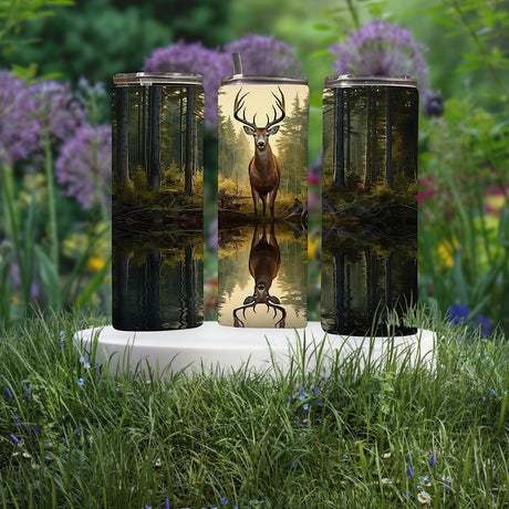 Alpha Custom Printing Buck Reflection 20oz tumbler with straw - Simply Everyday Products