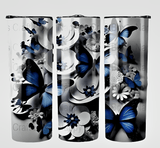 Alpha Custom Printing Butterfly Floral 20oz tumbler with straw - Simply Everyday Products
