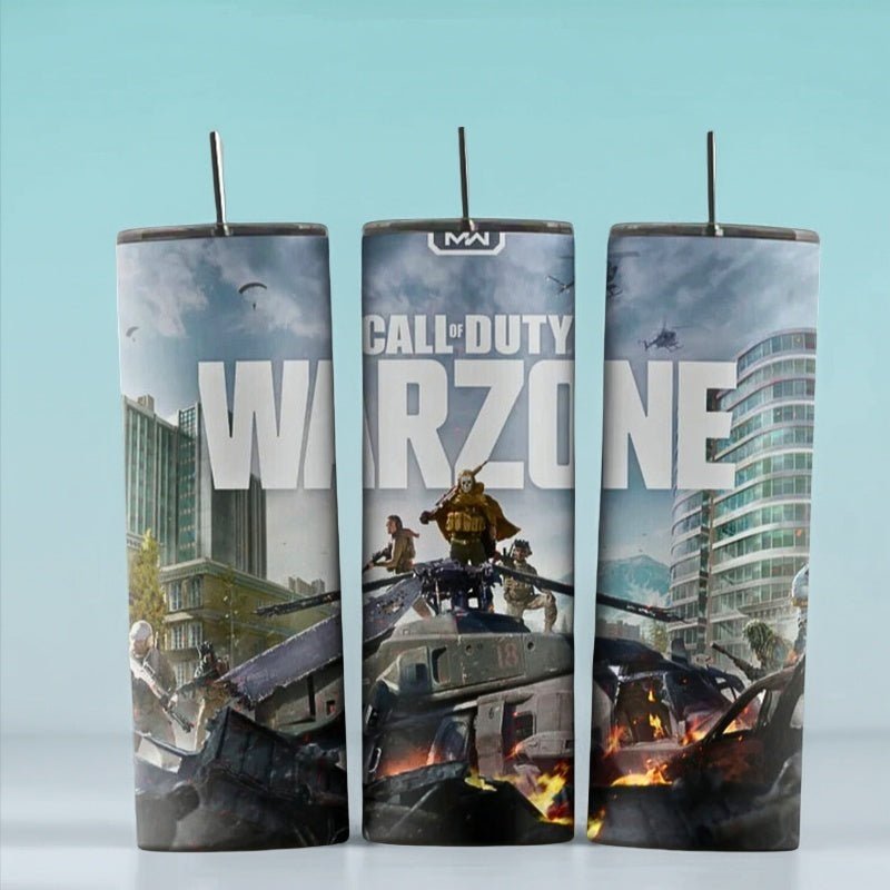Alpha Custom Printing Call of Duty Warzone 20oz tumbler with straw - Simply Everyday Products