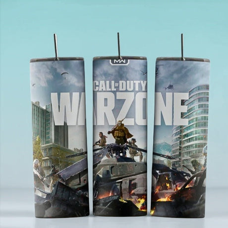 Alpha Custom Printing Call of Duty Warzone 20oz tumbler with straw - Simply Everyday Products