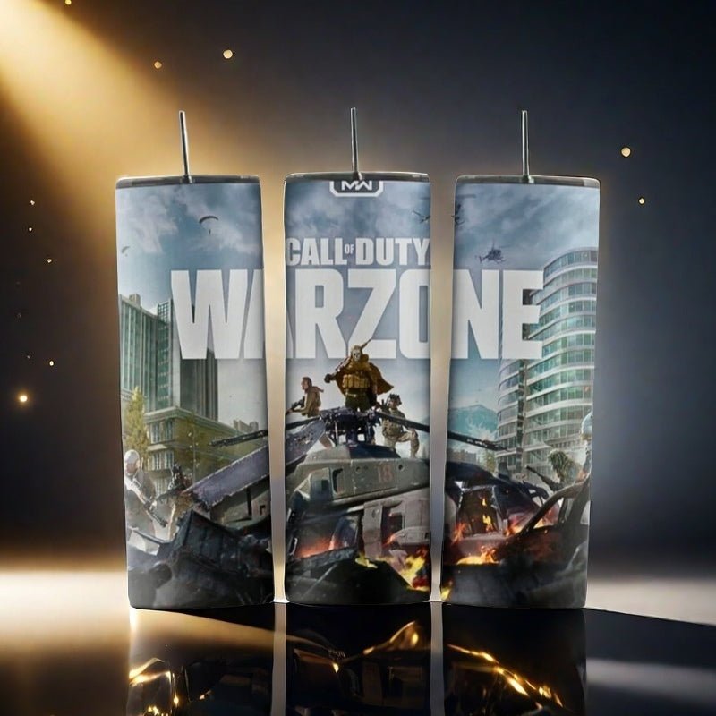 Alpha Custom Printing Call of Duty Warzone 20oz tumbler with straw - Simply Everyday Products