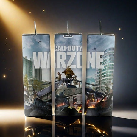 Alpha Custom Printing Call of Duty Warzone 20oz tumbler with straw - Simply Everyday Products