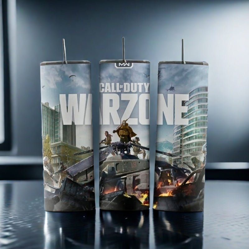 Alpha Custom Printing Call of Duty Warzone 20oz tumbler with straw - Simply Everyday Products