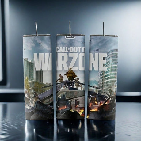 Alpha Custom Printing Call of Duty Warzone 20oz tumbler with straw - Simply Everyday Products