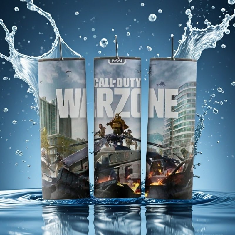 Alpha Custom Printing Call of Duty Warzone 20oz tumbler with straw - Simply Everyday Products