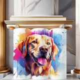 Alpha Custom Printing Cartoon Yellow Lab Splatter 20oz tumbler with straw - Simply Everyday Products