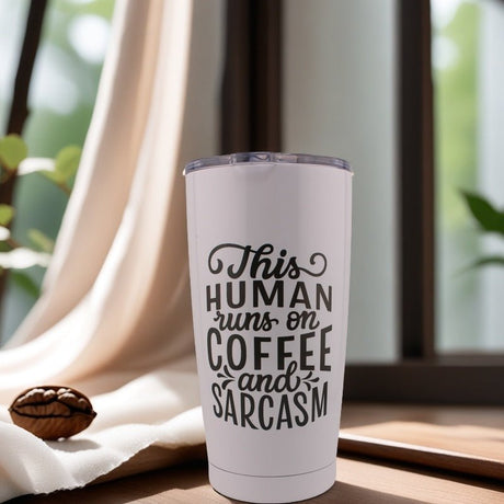 Alpha Custom Printing Coffee Sarcasm 20oz tumbler with straw - Simply Everyday Products