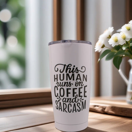 Alpha Custom Printing Coffee Sarcasm 20oz tumbler with straw - Simply Everyday Products
