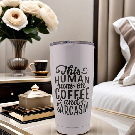 Alpha Custom Printing Coffee Sarcasm 20oz tumbler with straw - Simply Everyday Products