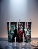 Alpha Custom Printing Deadpool 20oz tumbler with straw - Simply Everyday Products