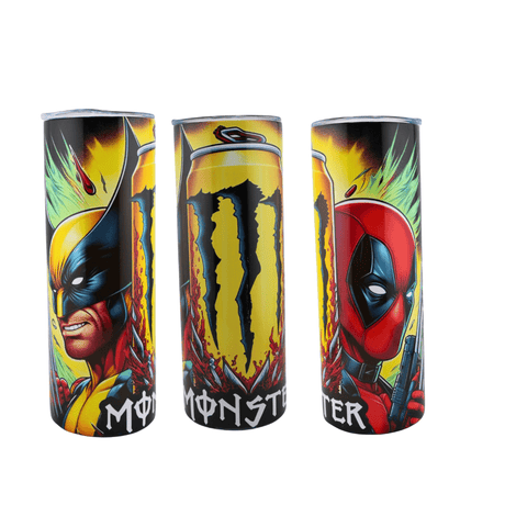 Alpha Custom Printing Deadpool and Wolverine 20oz tumbler with straw - Simply Everyday Products