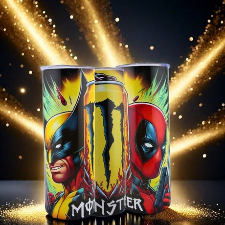 Alpha Custom Printing Deadpool and Wolverine 20oz tumbler with straw - Simply Everyday Products