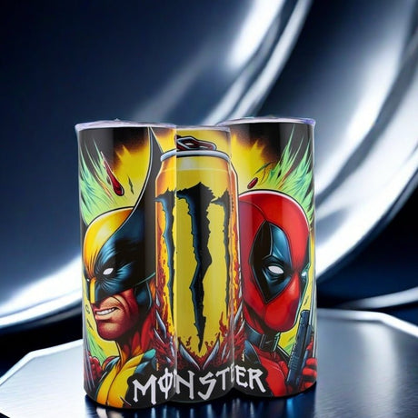 Alpha Custom Printing Deadpool and Wolverine 20oz tumbler with straw - Simply Everyday Products