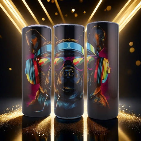 Alpha Custom Printing DJ Dog 20oz tumbler with straw - Simply Everyday Products