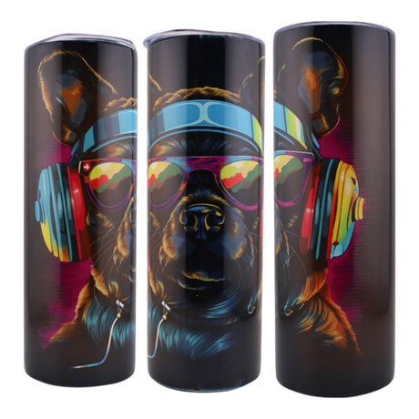 Alpha Custom Printing DJ Dog 20oz tumbler with straw - Simply Everyday Products