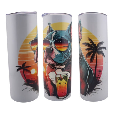 Alpha Custom Printing Dog with Drink 20oz tumbler with straw - Simply Everyday Products