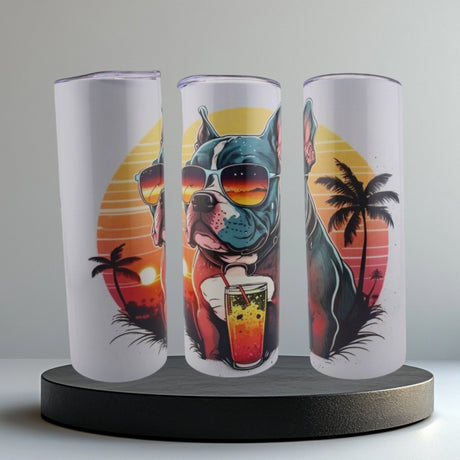 Alpha Custom Printing Dog with Drink 20oz tumbler with straw - Simply Everyday Products