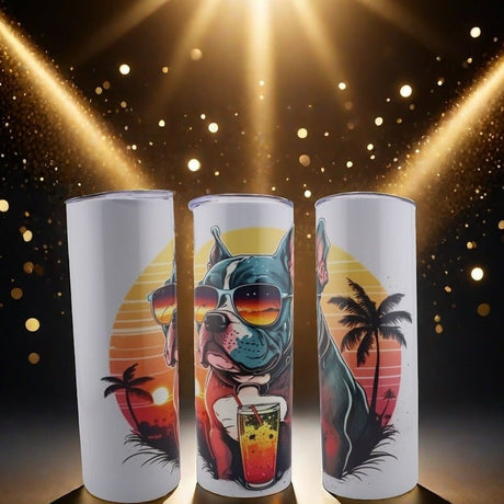 Alpha Custom Printing Dog with Drink 20oz tumbler with straw - Simply Everyday Products