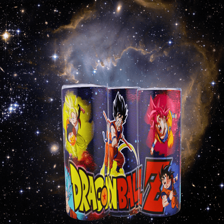 Alpha Custom Printing Dragon Ball Goku Phases Collage 20oz tumbler with straw - Simply Everyday Products