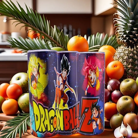 Alpha Custom Printing Dragon Ball Goku Phases Collage 20oz tumbler with straw - Simply Everyday Products