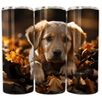Alpha Custom Printing Fall Lab Pup 20oz tumbler with straw - Simply Everyday Products